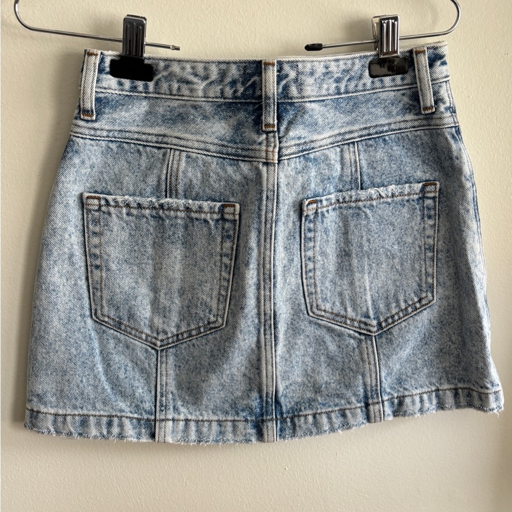 Denim button up skirt with real pockets - Picture 4 of 5